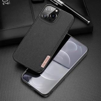 Dux Ducis Fino case covered with nylon material for iPhone 13 Pro Max black