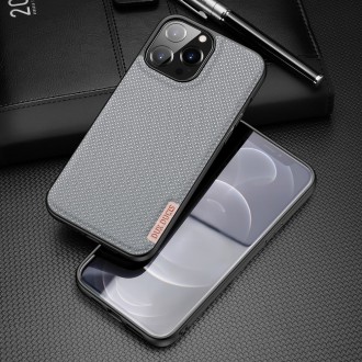 Dux Ducis Fino case covered with nylon material for iPhone 13 Pro Max gray