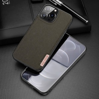 Dux Ducis Fino case covered with nylon material for iPhone 13 Pro Max green