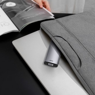 Baseus Metal Gleam 11v1 multifunkční USB Type C HUB - 3x USB 3.2 Gen 1 5Gbps / USB Type C PD 100W / 3,5mm mini jack AUX / VGA Full HD 60Hz / 2x HDMI 4