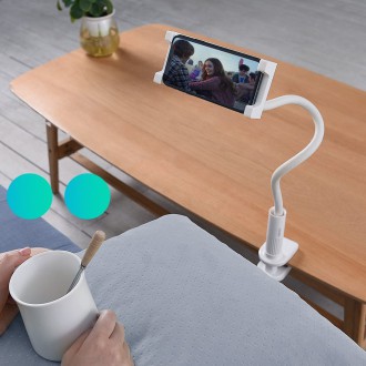 Choetech Desk Telephone Holder With Clip Wireless Charger Qi 15W white (T584-F)