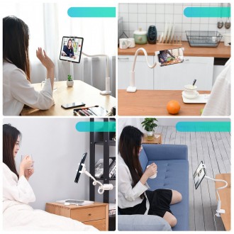 Choetech Desk Telephone Holder With Clip Wireless Charger Qi 15W white (T584-F)