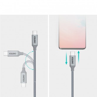 Choetech USB Type C - USB Type C cable 5A 100 W Power Delivery 480 Mbps 1,8 m gray (XCC-1002-GY)