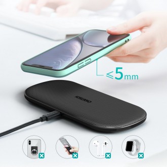 Choetech 2v1 Qi bezdrátová nabíječka pro telefon / Airpods 2 s 5 nabíjecími cívkami 10W černá (T535-S (H))