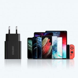 Choetech quick charger Quick Charge 3.0 18W 3A + USB cable - USB Type C 1m black (Q5003)