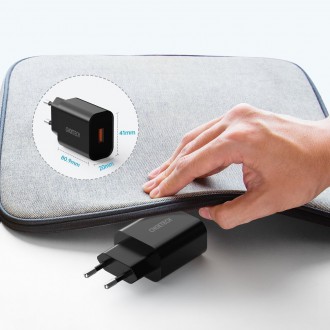 Choetech quick charger Quick Charge 3.0 18W 3A + USB cable - USB Type C 1m black (Q5003)