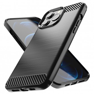 Carbon Case Flexible Cover TPU Case for iPhone 13 Pro Max black