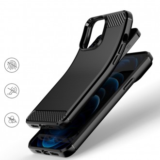 Carbon Case Flexible Cover TPU Case for iPhone 13 Pro Max black