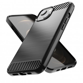 Carbon Case Flexible Cover TPU Case for iPhone 13 mini black