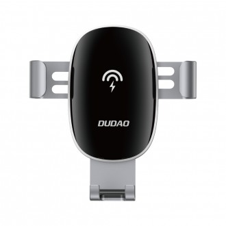 Dudao 15W Wireless Qi Charger Gravity Car Holder for Air Vent Grille Black (F3PRO)