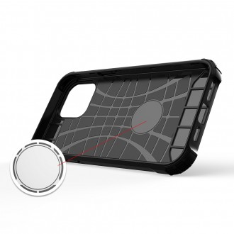 Hybrid Armor Case Tough Rugged Cover for iPhone 13 black