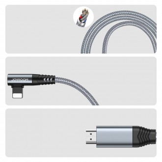 Joyroom Lightning to HDMI 4K@60Hz adapter screen mirroring gray (SY-35L1)