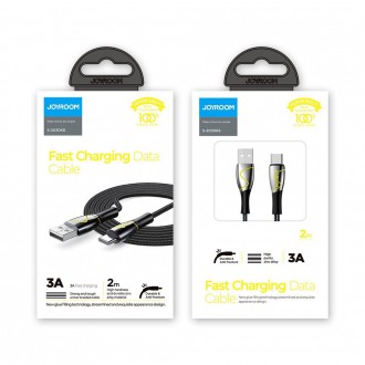 [RETURNED ITEM] Joyroom Mermaid series USB cable - USB Type C 3A 2m black (S-2030K6)