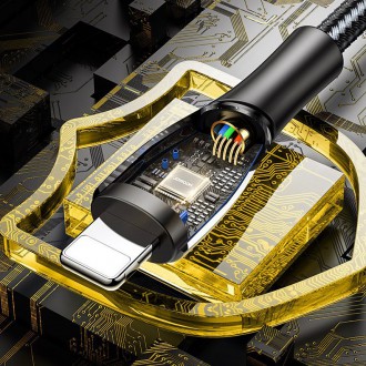 [RETURNED ITEM] Joyroom Mermaid series USB cable - USB Type C 3A 2m black (S-2030K6)