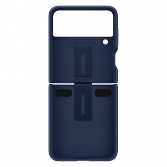 Samsung Ring Silicone Cover Case Cover for Samsung Galaxy Z Flip 3 Hanging Case Navy Blue (EF-PF711TNEGWW)