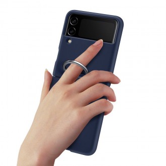 Samsung Ring Silicone Cover Case Cover for Samsung Galaxy Z Flip 3 Hanging Case Navy Blue (EF-PF711TNEGWW)