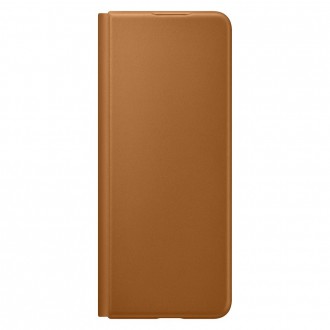 Samsung Leather Flip Cover Pouch Case for Samsung Galaxy Z Fold 3 Flip Case Stand Brown (EF-FF926LAEGWW)