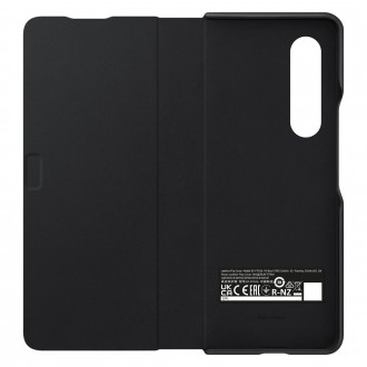 Samsung Leather Flip Cover Pouch Case for Samsung Galaxy Z Fold 3 Flip Cover Stand Black (EF-FF926LBEGWW)