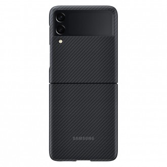 Pouzdro Samsung Aramid Cover pro Samsung Galaxy Z Flip 3 pouzdro karbonově černé (EF-XF711SBEGWW)