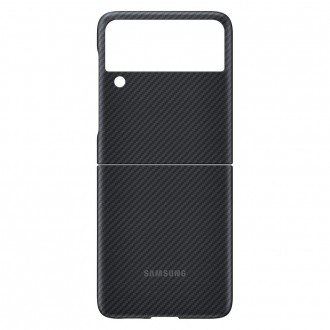 Pouzdro Samsung Aramid Cover pro Samsung Galaxy Z Flip 3 pouzdro karbonově černé (EF-XF711SBEGWW)
