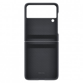 Pouzdro Samsung Aramid Cover pro Samsung Galaxy Z Flip 3 pouzdro karbonově černé (EF-XF711SBEGWW)