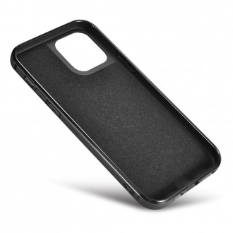iCarer Leather Oil Wax case covered with natural leather for iPhone 12 mini black (ALI1204-BK)