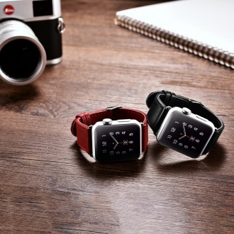 iCarer Leather Vintage wristband genuine leather strap for Watch 3 38mm / Watch 2 38mm / Watch 1 38mm dark blue (RIW117-DB（38）)