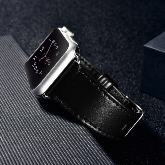 iCarer Leather Vintage wristband genuine leather strap for Watch 3 38mm / Watch 2 38mm / Watch 1 38mm dark blue (RIW117-DB（38）)
