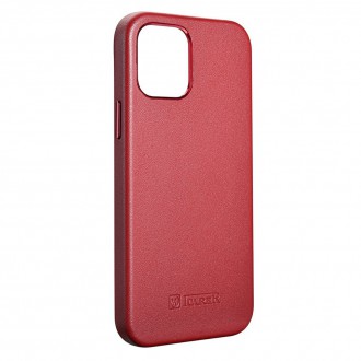 iCarer Case Leather genuine leather case for iPhone 12 Pro Max red (WMI1217-RD) (MagSafe compatible)