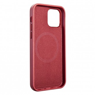 iCarer Case Leather genuine leather case for iPhone 12 Pro Max red (WMI1217-RD) (MagSafe compatible)