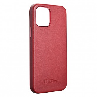 iCarer Case Leather genuine leather case for iPhone 12 Pro / iPhone 12 red (WMI1216-RD) (MagSafe compatible)