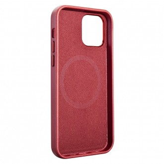 iCarer Case Leather genuine leather case for iPhone 12 Pro / iPhone 12 red (WMI1216-RD) (MagSafe compatible)