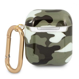 Guess GUA2UCAMA kryt AirPods zelený/khaki Camo Collection
