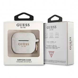 Guess GUA3SGGEH kryt AirPods 3 bílý/bílý silikonový třpyt