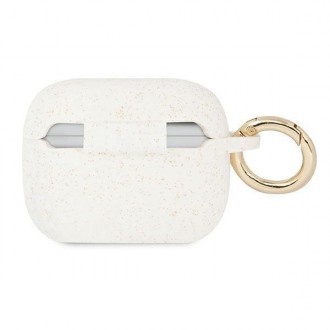 Guess GUAPSGGEH kryt AirPods Pro bílý/bílý silikonový třpyt