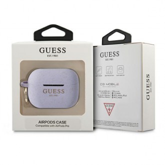 Guess GUAPSGGEU AirPods Pro kryt fialový/fialový silikonový třpyt