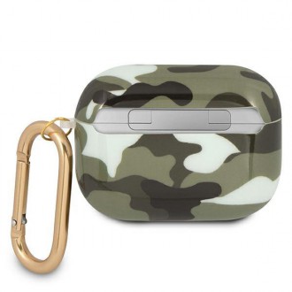 Guess GUAPUCAMA AirPods Pro kryt zelený/khaki Camo Collection