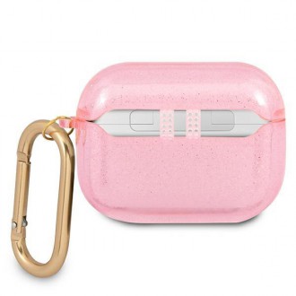 Guess GUAPUCG4GP kryt AirPods Pro růžový/růžový Glitter Collection