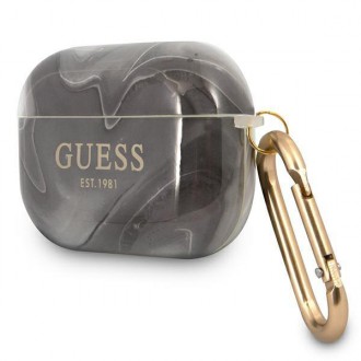Guess GUAPUNMK AirPods Pro kryt black/black Marble Collection
