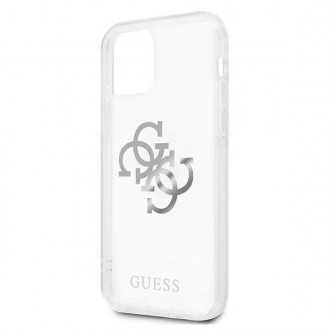 Guess GUHCP12LKS4GSI iPhone 12 Pro Max 6,7&quot; průhledný pevný obal 4G Silver Charms Collection