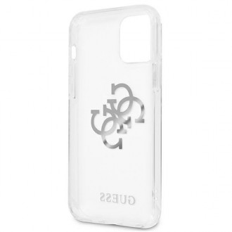Guess GUHCP12LKS4GSI iPhone 12 Pro Max 6,7&quot; průhledný pevný obal 4G Silver Charms Collection