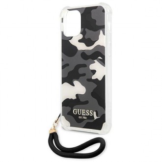 Guess GUHCP12LKSARBK iPhone 12 Pro Max 6,7&quot; černo/černé pevné pouzdro Camo Collection