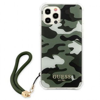 Guess GUHCP12LKSARKA iPhone 12 Pro Max 6,7&quot; zelený/khaki pevný obal Camo Collection