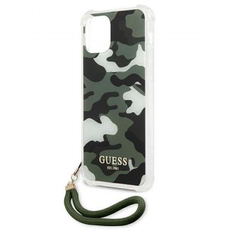 Guess GUHCP12LKSARKA iPhone 12 Pro Max 6,7&quot; zelený/khaki pevný obal Camo Collection