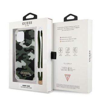 Guess GUHCP12LKSARKA iPhone 12 Pro Max 6,7&quot; zelený/khaki pevný obal Camo Collection