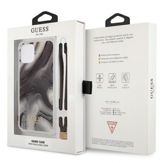 Guess GUHCP12LKSMAGR iPhone 12 Pro Max 6,7&quot; šedý/šedý pevný obal Marble Collection