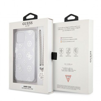 Guess GUHCP12LKSPESI iPhone 12 Pro Max 6,7&quot; stříbrný/stříbrný pevný obal Peony Chain Collection