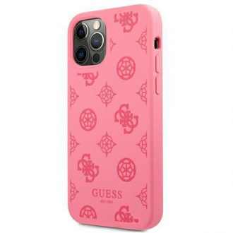 Guess GUHCP12LLSPEFU iPhone 12 Pro Max 6,7&quot; fuchsiový/fuchsiový pevný obal Peony Collection