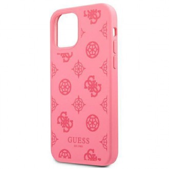 Guess GUHCP12LLSPEFU iPhone 12 Pro Max 6,7&quot; fuchsiový/fuchsiový pevný obal Peony Collection