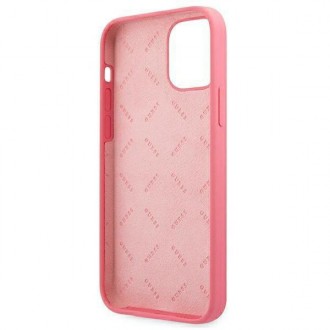 Guess GUHCP12LLSPEFU iPhone 12 Pro Max 6,7&quot; fuchsiový/fuchsiový pevný obal Peony Collection